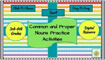 Preview of Common and Proper Nouns Practice Activities 