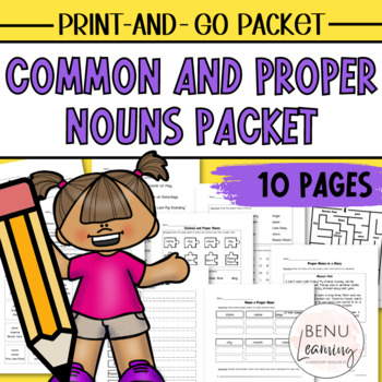 Preview of Common and Proper Nouns Printable Packet