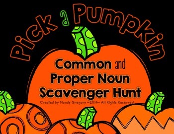 Preview of Common and Proper Nouns FREEBIE (Scavenger Hunt)