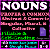 Common and Proper Nouns. Self-Grading Tests. 80 MCQs 5th-6