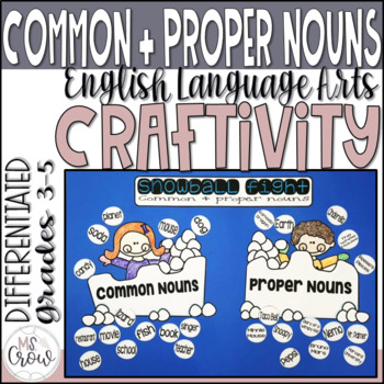 Preview of Common and Proper Nouns Winter Craft