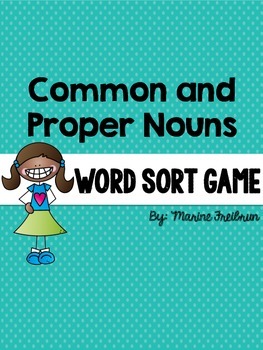 Preview of Common and Proper Nouns Word Sort