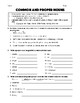common and proper nouns worksheet answer key by roberts resources