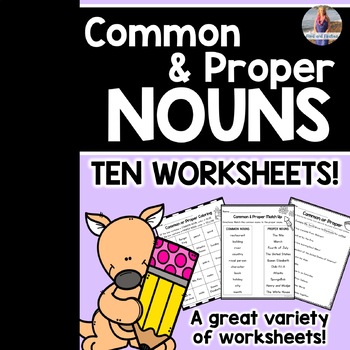 Preview of Common and Proper Nouns Worksheets