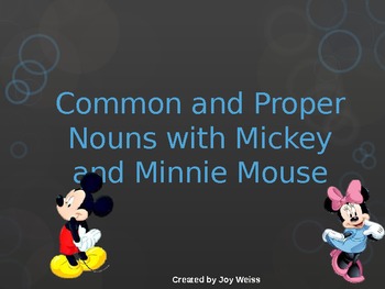 Preview of Common and Proper Nouns with Mickey and Minnie Mouse