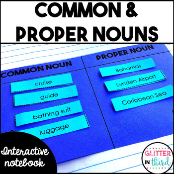 Preview of Common and proper nouns activities interactive notebook