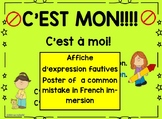 Common mistake  Poster - French Immersion - Expressions fautives