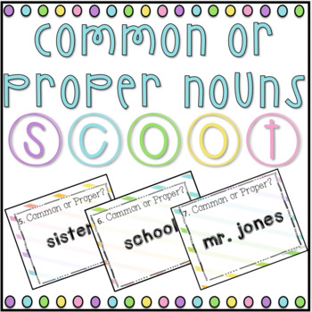 Preview of Common or Proper Nouns SCOOT! Game, Task Cards or Assessment- Distance Learning