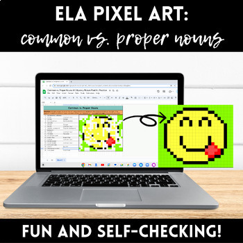 Preview of Common vs. Proper Nouns ELA Pixel Art | Mystery Picture Practice