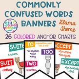 26 Commonly Confused Words Colored Banners Posters  Llama 
