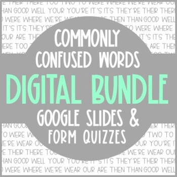 Preview of Commonly Confused Words Digital Practice - Distance Learning - Google
