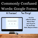 Commonly Confused Words: Google Form Assessments