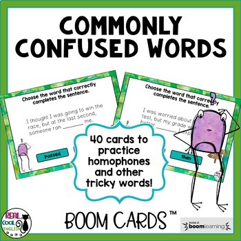 Preview of Homophones and Commonly Confused Words Boom Cards