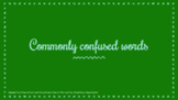 Commonly Confused Words Lesson and Worksheet