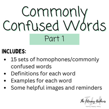 Preview of Commonly Confused Words - Part 1