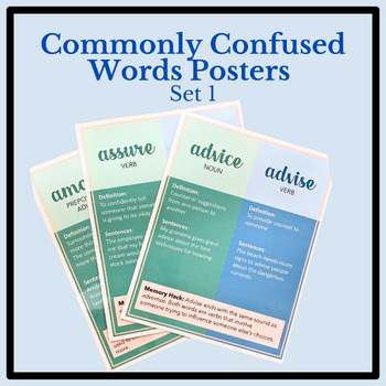 Preview of Commonly Confused Words Set 1