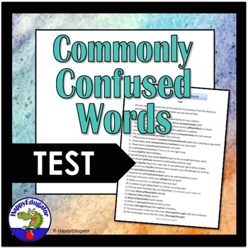 Preview of Commonly Confused Words TEST Digital and Print