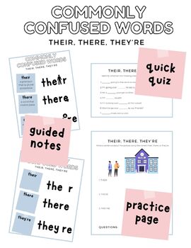 Preview of Commonly Confused Words: Their, There, They're (Mini Lesson Bundle)