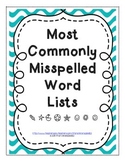 Commonly Misspelled Word Lists - ALL GRADES