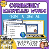 Commonly Misspelled Words Task Cards