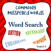 Commonly Misspelled Words Word Search