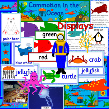 Preview of Commotion in the Ocean book study pack- sea life, seaside
