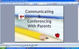 Communicating & Conferencing with Parents- Teacher Inservi