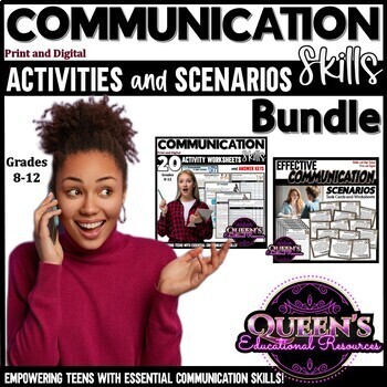Preview of Communication Activity Worksheets | Communication Skills | Situation Cards