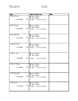 Communication/Behavior Chart with Visuals by Life of a Sped Teacher