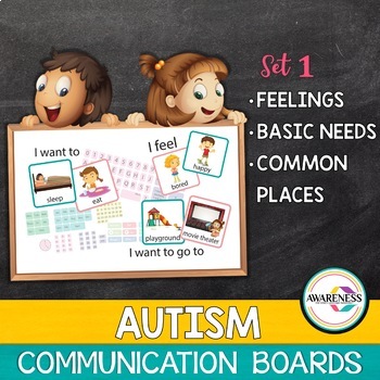 Preview of Communication Board | AAC for Basic needs, Feelings & Places