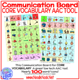 Communication Board PLUS Word Cards for Core Vocabulary AAC