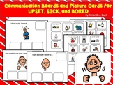 Communication Board and Picture Cards for Bored, Upset, Sick; Autism;