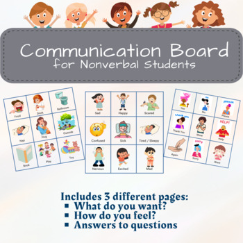 Preview of Communication Board for Nonverbal Students
