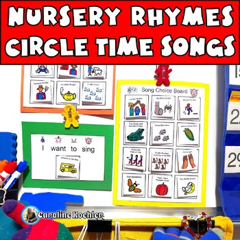 Communication Board for Nursery Rhymes & Songs Book with Choice Board