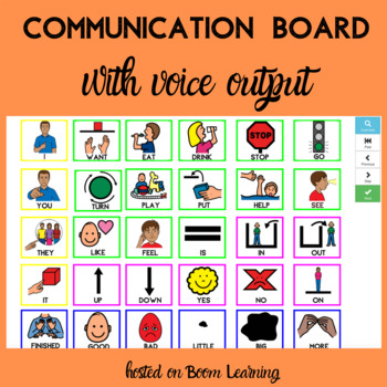 Communication Board with Voice Output | Digital | Distance Learning ...