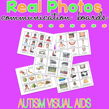 Preview of Communication Boards - Real Photo Visual Aids for Autism SPED