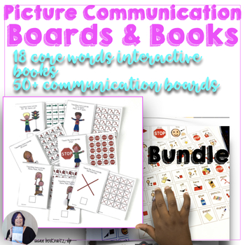 Preview of Communication Boards and Interactive Core Word Books Bundle for AAC