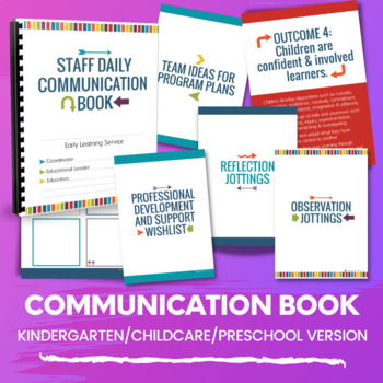 Preview of Communication Book Printables for Daycare, Childcare, Leaders & Early Years