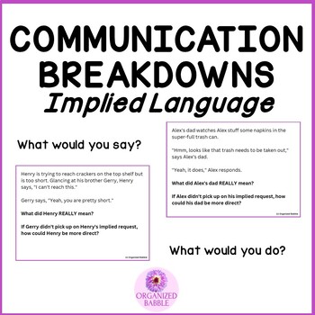 Preview of Communication Breakdowns: Implied Language