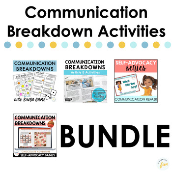 Preview of Communication Breakdowns Repairs Strategies Bundle