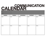 Communication Calendar