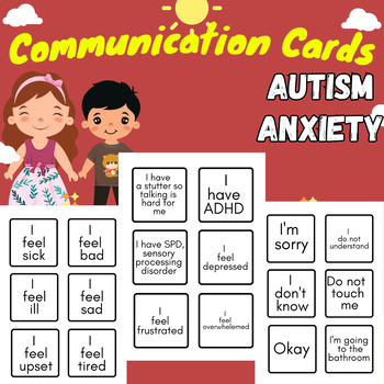 Preview of Communication Cards - Autism, Anxiety