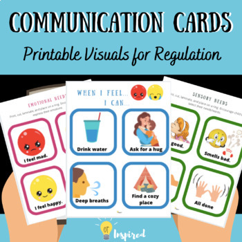 Preview of Communication Cards for Regulation: Printable Visual Cards ASD/SPED/OT/Speech