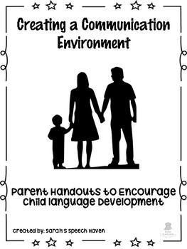 Preview of Communication Environment Parent Handouts for Early Intervention Speech/Language