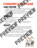 Communication Game: Class game reinforcing communication s