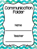 Communication Homework Folder Cover Chevron Freebie