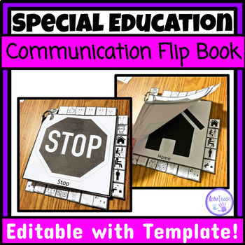 Preview of Communication Icons Flip Book for Special Education Autism PECS Visual Pictures