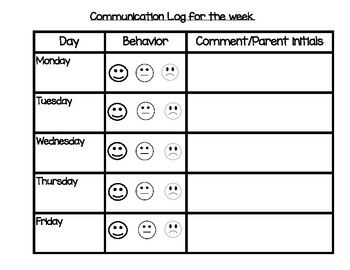 Communication Log by Kindergarten and Me | Teachers Pay Teachers