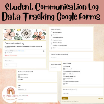 Preview of Communication Log- Contact Data Collection using Google Forms