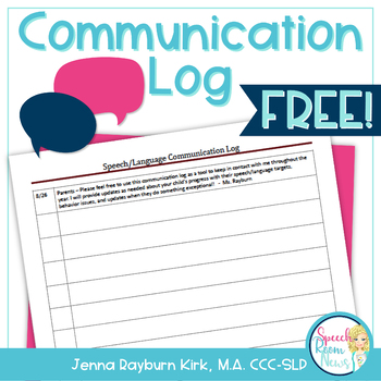 Preview of Communication Log FREEBIE
